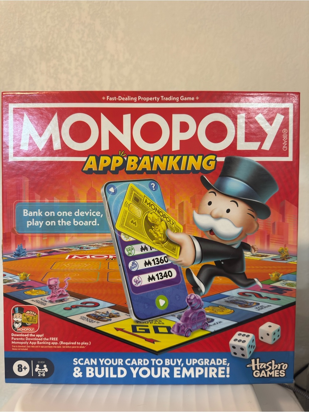 Hasbro Monopoly App Banking Board Game - Red